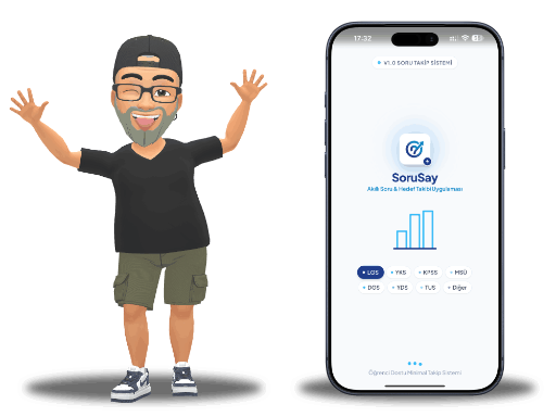 SoruSay günlük soru kayıt ve eğitim takip uygulaması mockup ekranı