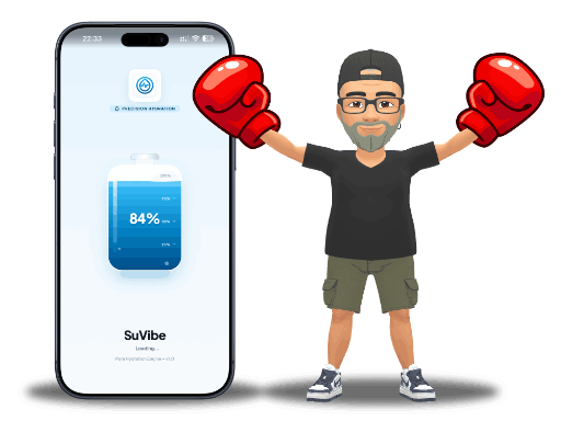 SuVibe su tüketimi ve hatırlatıcı uygulaması mockup ekranı