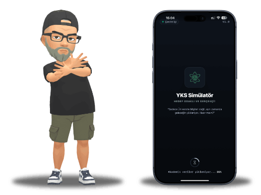 YKS üniversite tercih ve yerleştirme simülasyonu uygulaması mockup ekranı